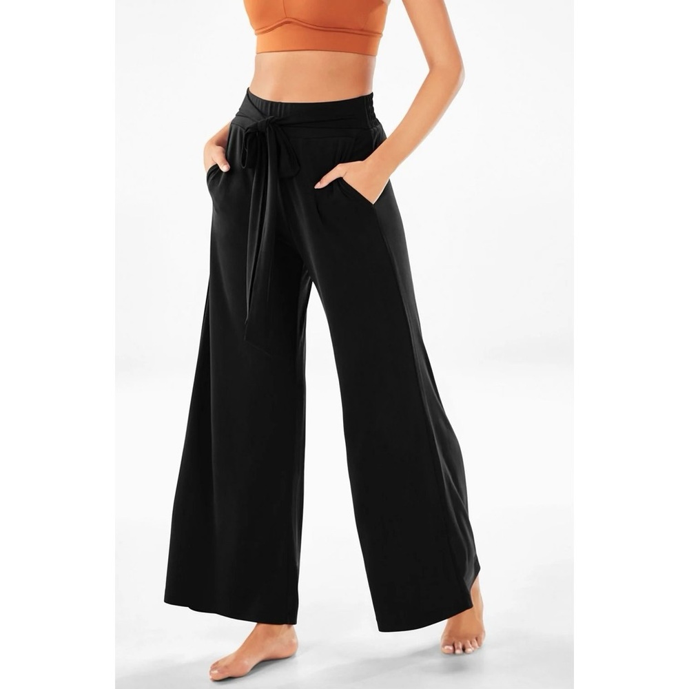 Fabletics Chris Washed Tricot Trousers - Black